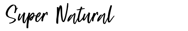 Super Natural font preview